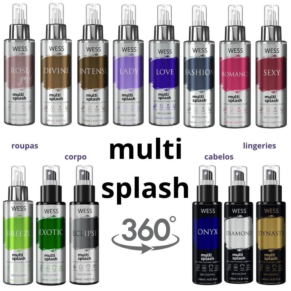 Wess Multi Splash Deo Colônia Multifuncional - 140ml