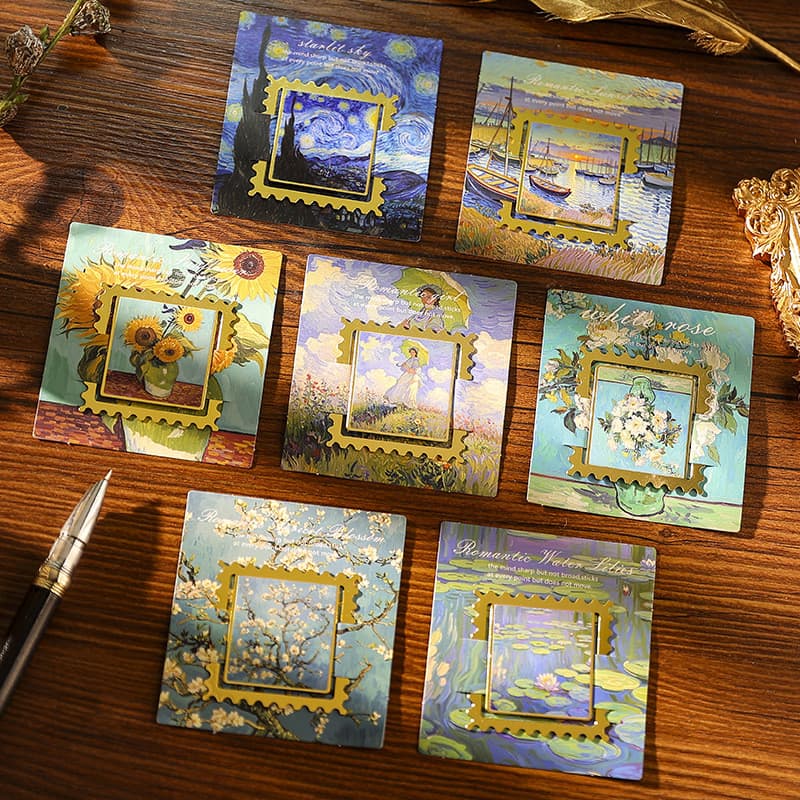 Delicada Coleção De Pintura Famosa Marcador De Metal Suporte De Página De Livro De Estudante