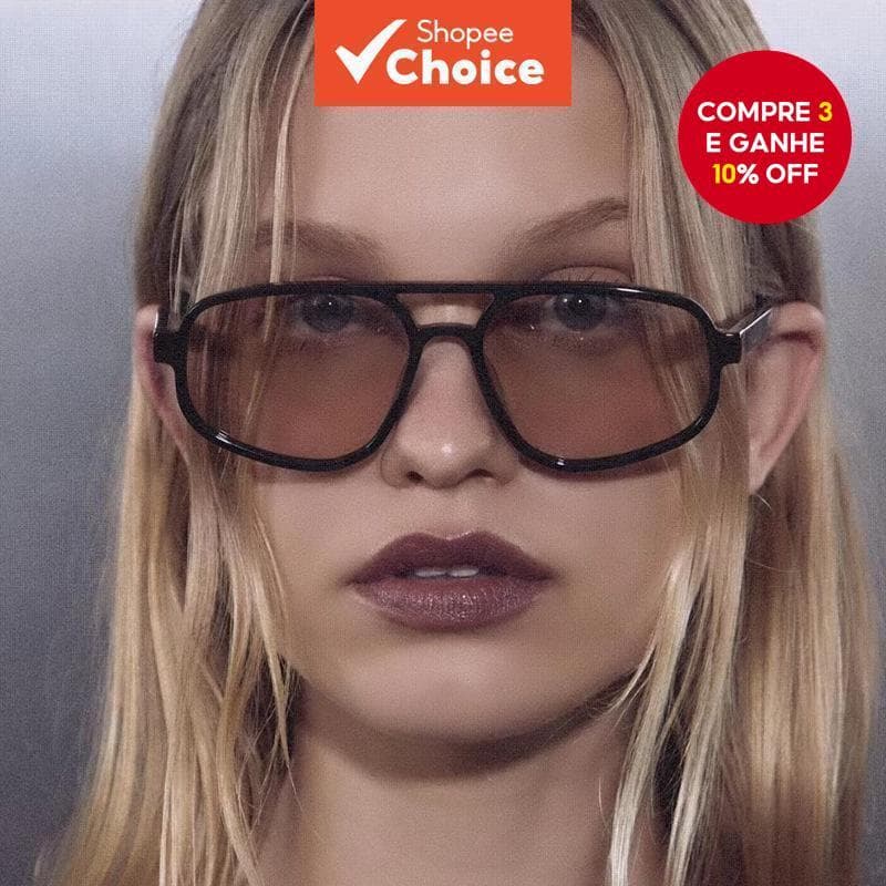 Óculos De Sol Vintage De Ponte Dupla , Tons Grandes De Cor Doce Para Mulheres