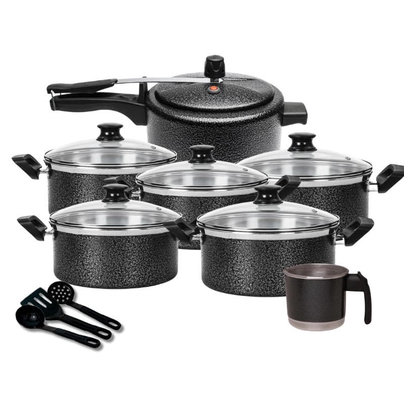 Kit 10 Peças Jogo de Panelas Ideal com Panela de Pressão 2,5L