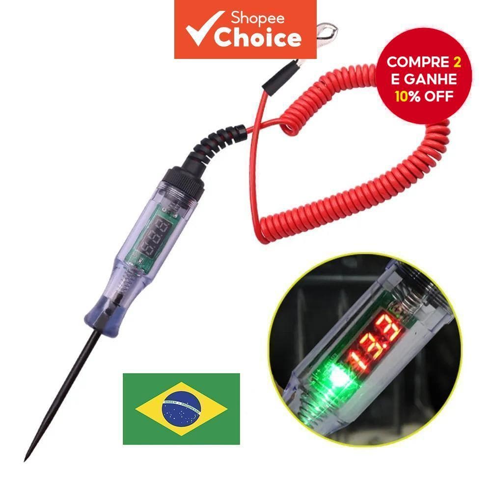 Testador De Circuito De Tensão Automotiva-Luz De Teste De Sonda De Diagnóstico 6V/12V/24V Para Carros E Caminhões