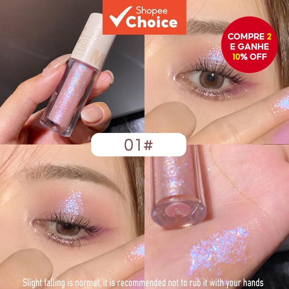 Sombra Líquida Glitter , Clareadora De Olhos Brilhante Pérola Natural À Prova D'água Stick De Maquiagem