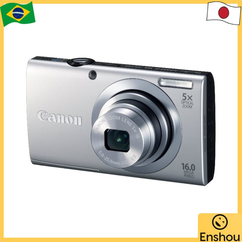[USED]Do Japão [USADO] Câmera digital Canon PowerShot A2400 IS Prata 16 MP 5x zoom Óptico PSA2400IS (SL)