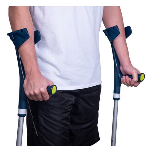 Par De Muletas Canadense - Azul Confortável E Forte Azul