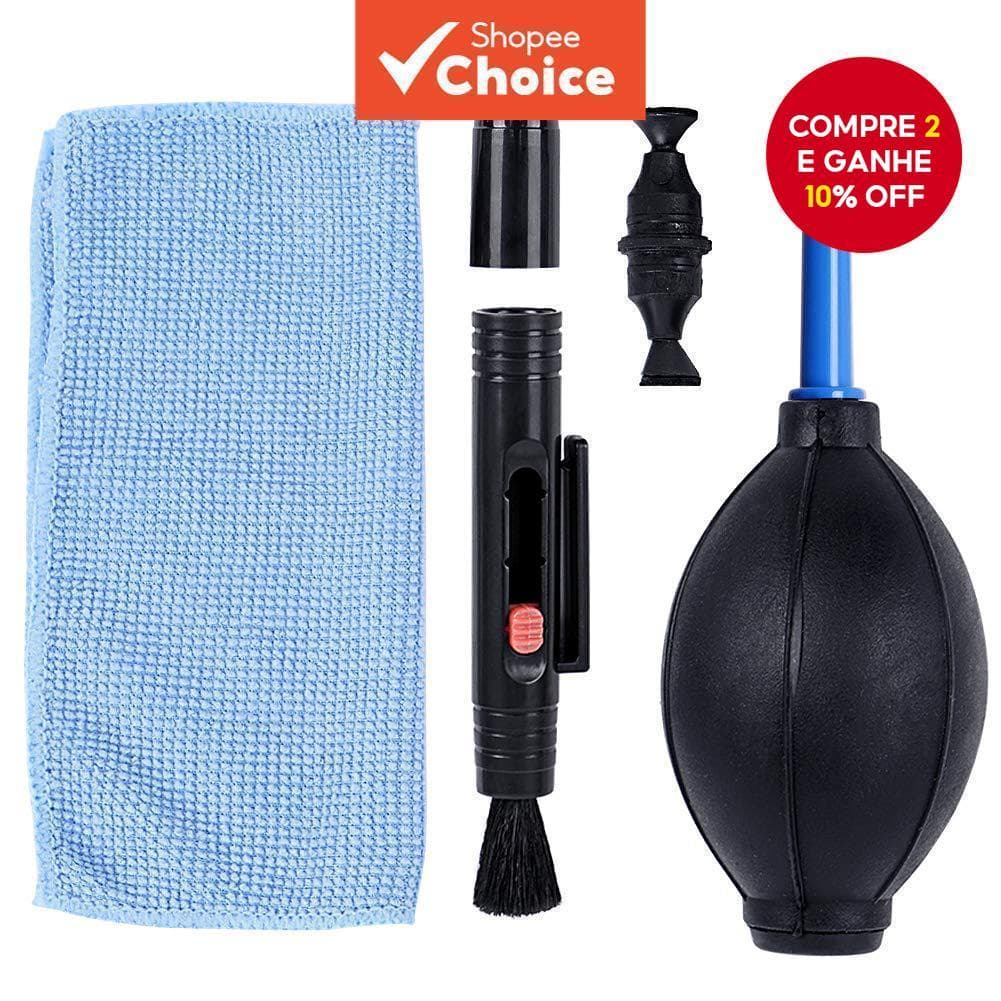 Câmera DSLR 3 Em 1 , Conjunto De Ferramentas Para Lente De Teclado De Computador Digital , Soprador De Ar , Couro , Cane