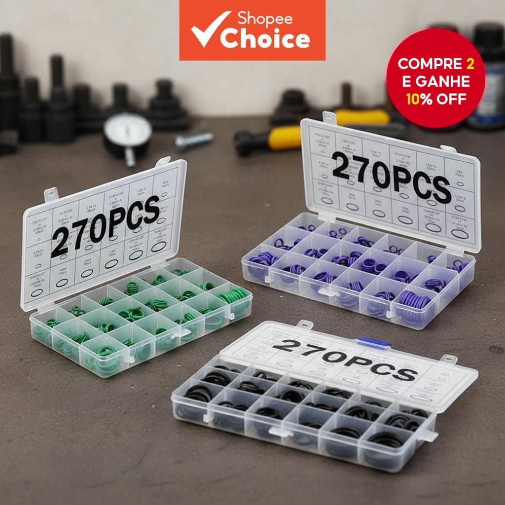  200 Peças de Juntas de Borracha Nitrílica O-Ring para Vedação de Relógios