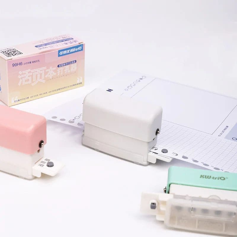 Perfurador Portátil de Metal Caderno Scrapbook Diário Encadernação 6 Furos Perfura De Papel A4 A5 B5