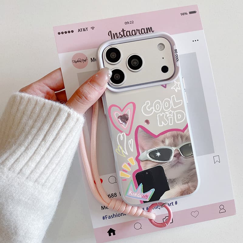 Capa de celular da Selfie de um gatinho com iPhone 17 16 15 14 13 12 11 PRO MAX XS XR 7 8PLUS SE AIR casca macia