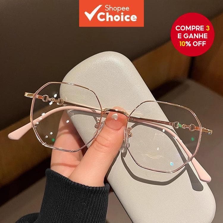 Óculos Transparentes Femininos Retangulares Retrô Coreanos , De Proteção Contra Radiação