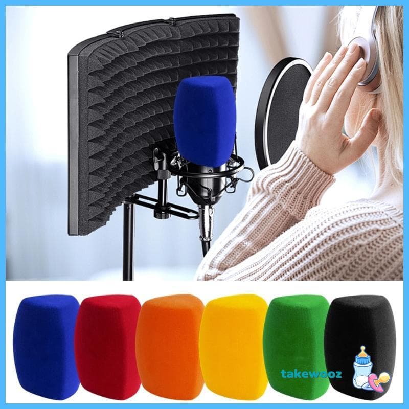 TAKE Microfones Profissionais Capa Espuma Forma Triangular Cancelamento Ruído Grau Estúdio