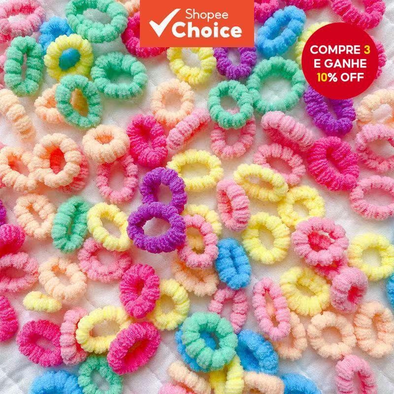 100 Peças Laços De Cabelo De Bebê Toalha Faixas Elásticas Para Crianças Estiramento Suave Acessórios