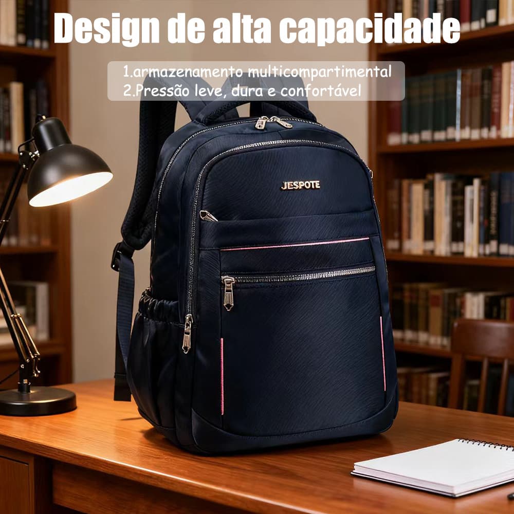 Mochila Feminina Escolar Bolsa Grande Moda Impermeável Resistente para Notebook Viagem Trabalho
