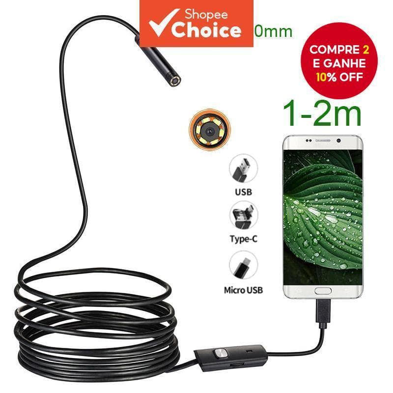 Câmera Mini Flexível Cobra Motor Endoscópio Do Carro 3-Em-1 IP67 À Prova Dip67 Água USB Len Ferramentas De Inspeção