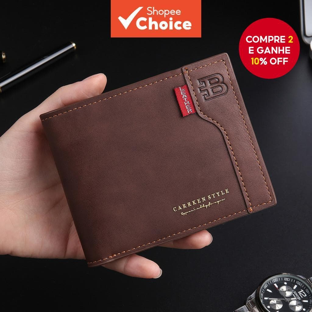 Nova Carteira Curta Moderna Masculina-Bolsa Multifuncional Vintage Colorida Para Adolescentes