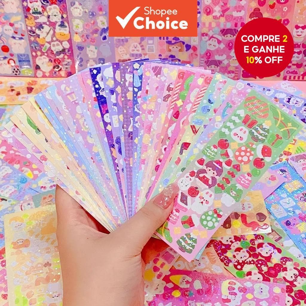 200 Peças De Adesivos De Manual Kawaii-Conjunto Decorativo DIY De Colagem De Desenho Animado Cortado A Laser Para Scrapb