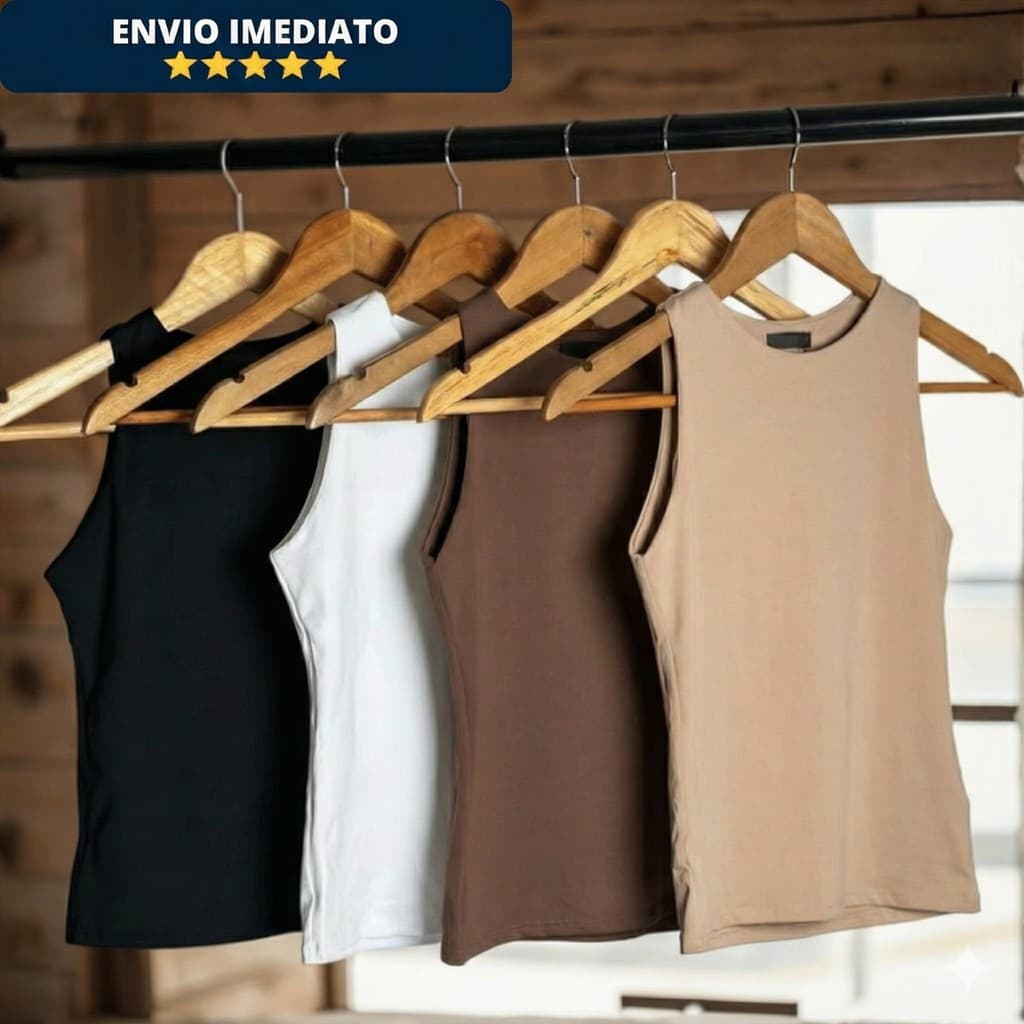 Regata Blusinha Feminina Suplex Duplo Básica Elegante Blogueira Tendencia Moda Leve Confortavel