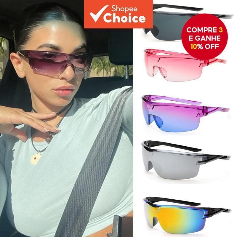 Óculos De Sol Cyberpunk Retrô Meia Armação UV400 Para Meninas Legais , Mulheres , Ciclismo Ao Ar Livre