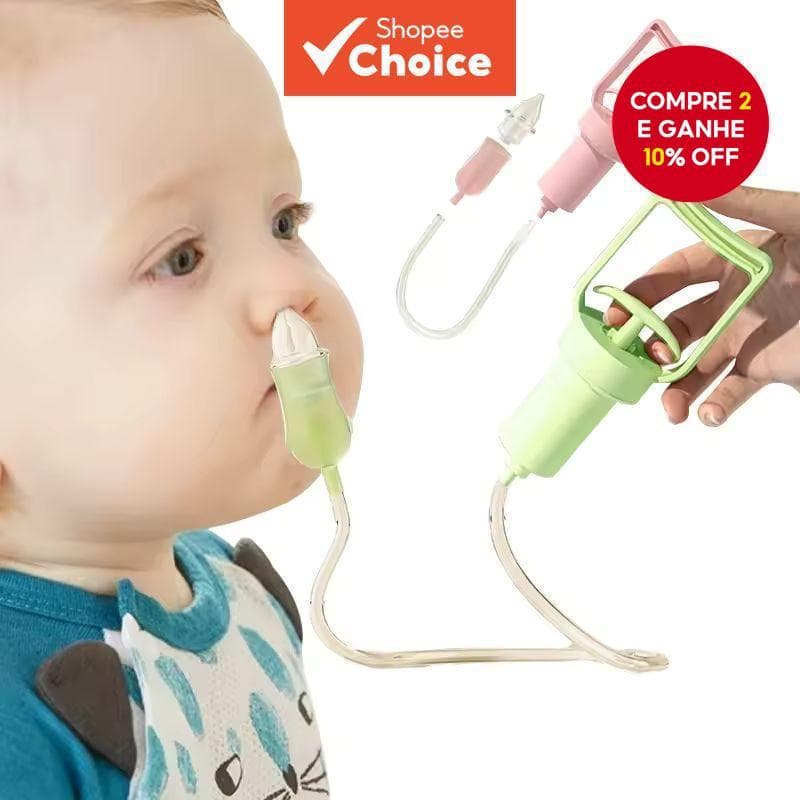 Aspirador nasal manual para bebês, limpa-nariz para recém-nascidos, previne mucosidade e congestão nasal.
