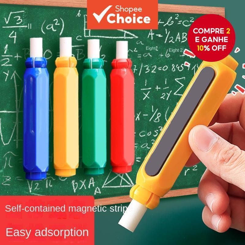 Capa Giz Professores Luvas Automáticas Especiais Sem Pó Tipo Prensa Magnética Anti -