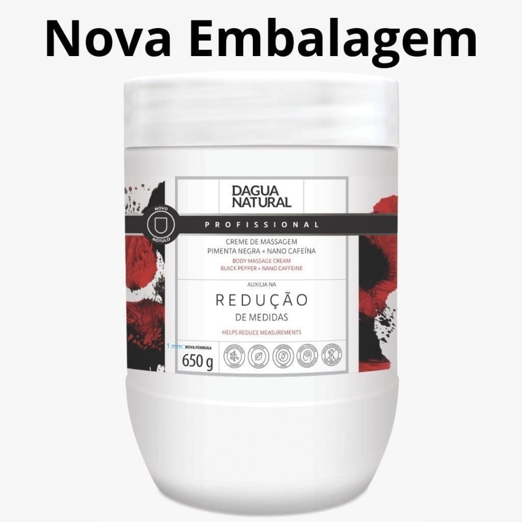 Creme Massagem Redutor Medidas E Celulite Pimenta Negra 650g