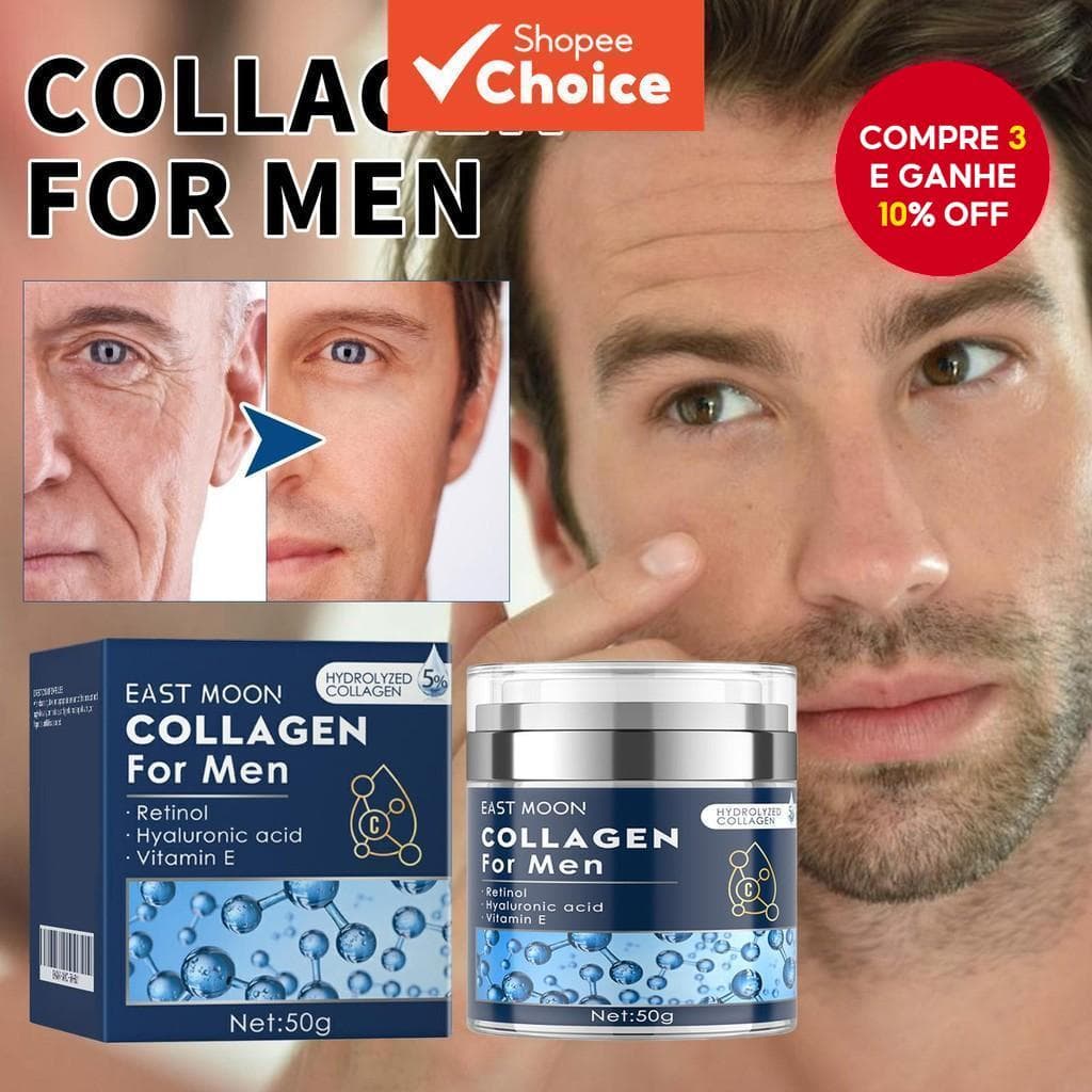 Creme Antienvelhecimento Masculino Que Remove Rugas, Clareia, Rejuvenesce E Diminui Instantaneamente Linhas finas