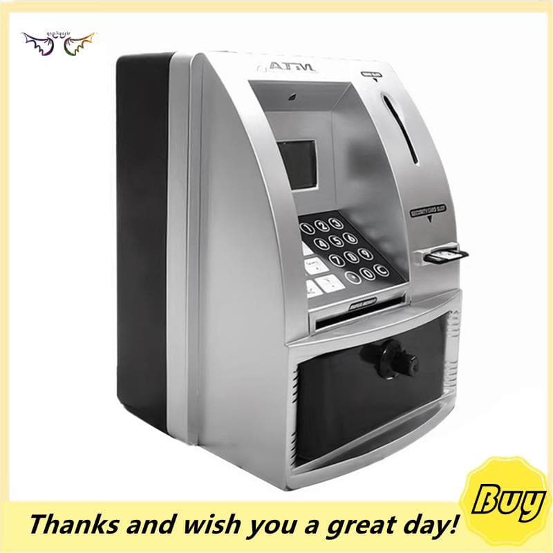 Máquina De Voz De Cofrinho Inteligente Para Ensinar O Gerenciamento De Dinheiro Das Crianças Mini De Notas