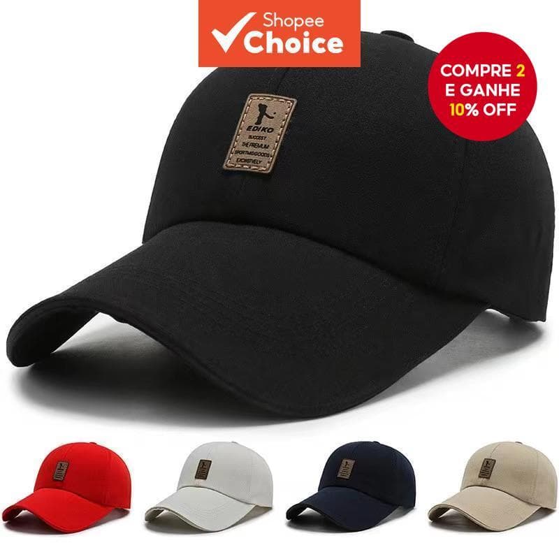 Boné Bico De Pato Estilo Coreano Protetor Solar Ajustável Para Praia , Caminhada E Urbano , Leve Respirável