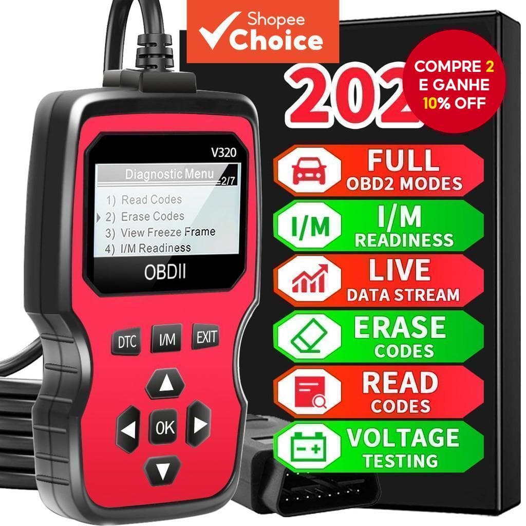 Scanner Obd2 Para Carros - Ferramenta De Diagnóstico Que Lê E Apaga Códigos, Compatível Com Veículos Desde 1996