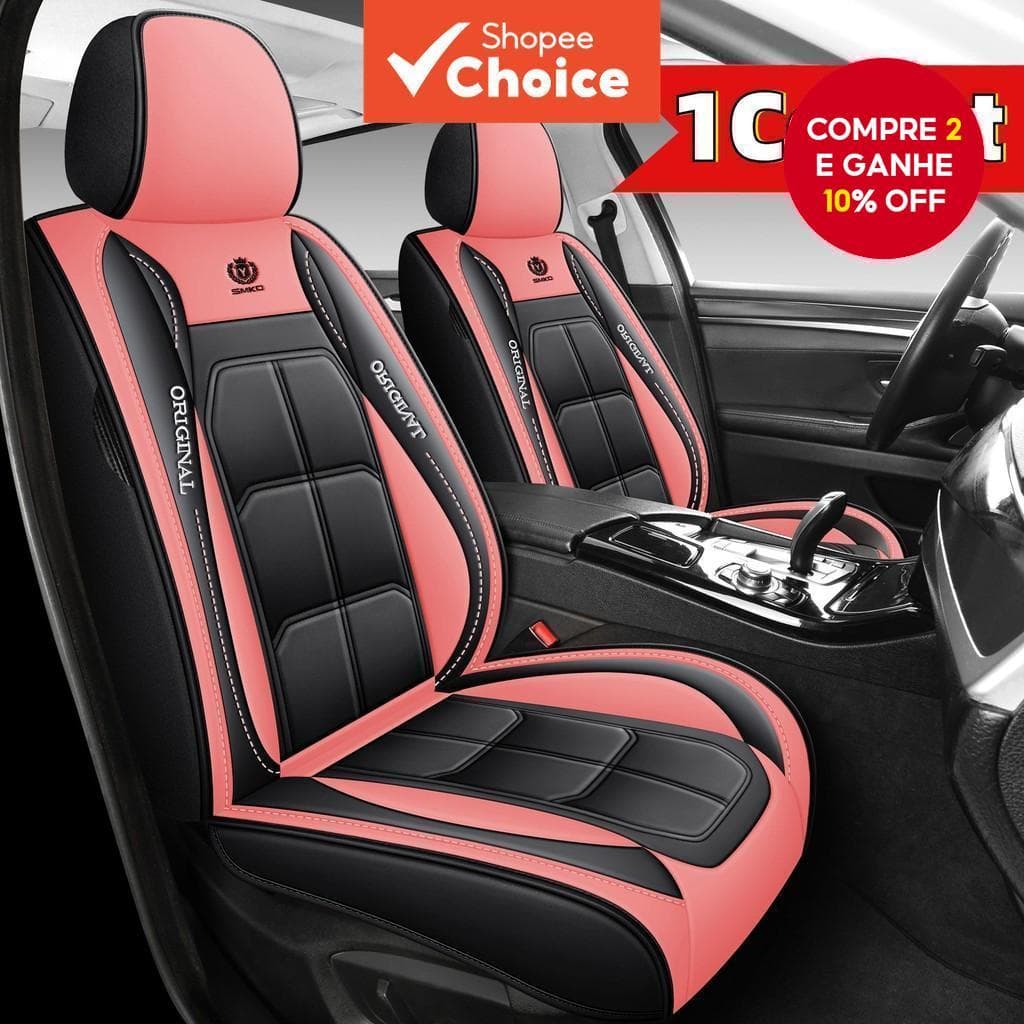  Capa de assento de carro de alta qualidade em couro PU, conjunto completo de capas de assento de couro para todo o