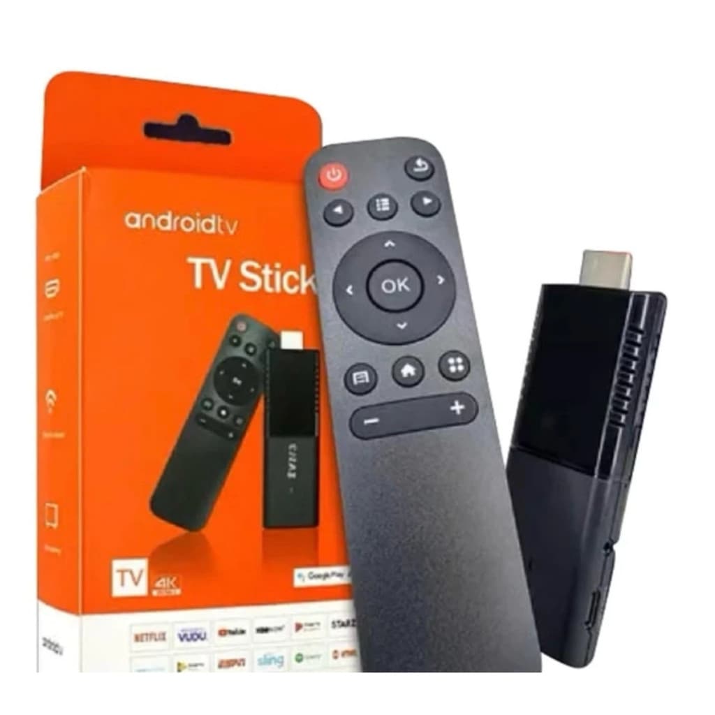 Tv Stick / Smart Tv Android 4k Wi-fi Hdmi Streaming Cor Preto Tipo De Controle Remoto Mini