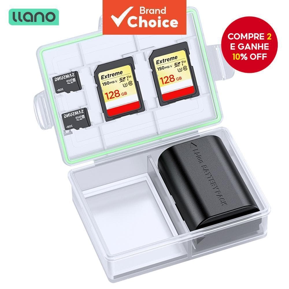llano Caixa De Câmera Cartão De Memória Profissional Resistente À Água SD TF Protetora Dura