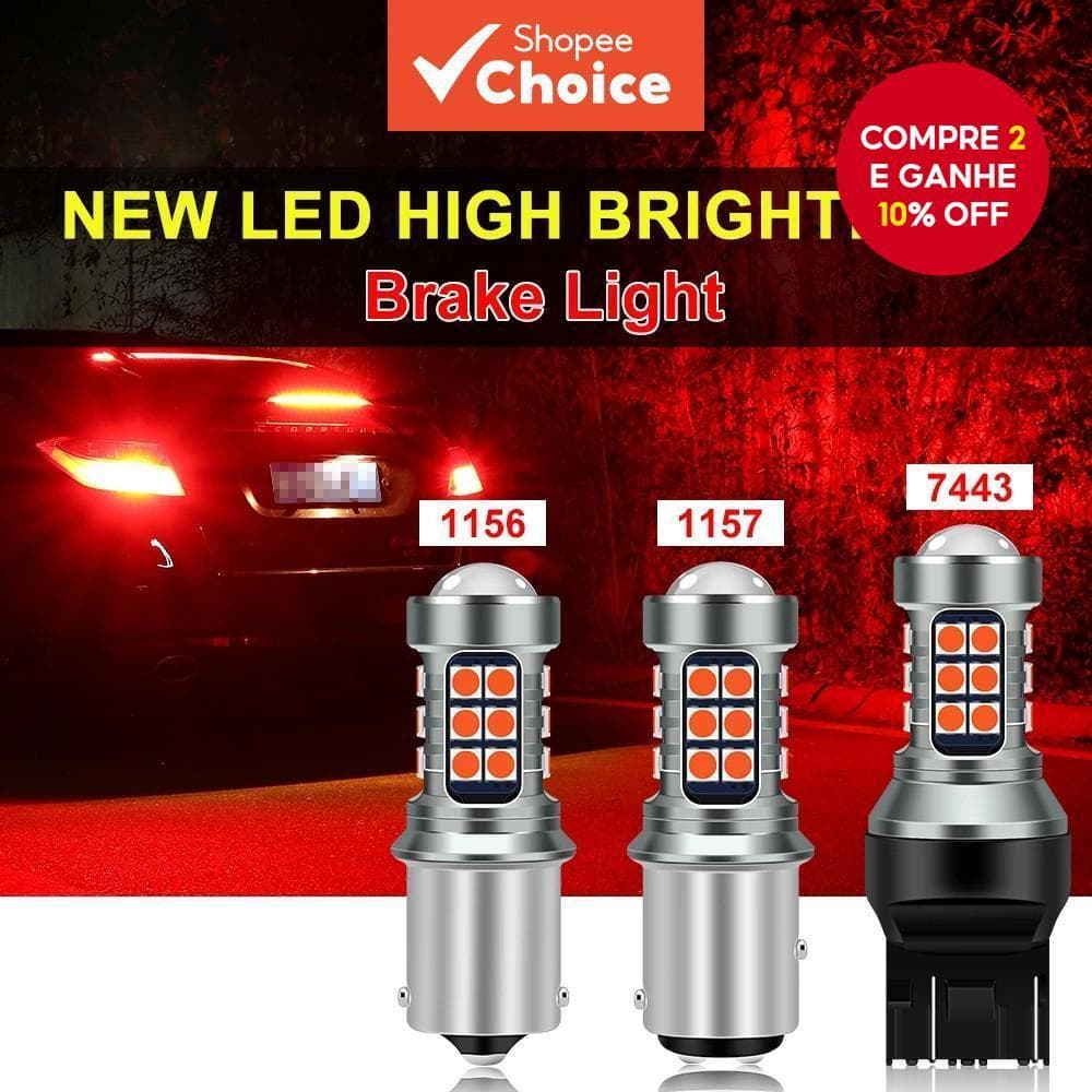 1 Pçs Carro LED Lâmpada De Freio T20 7440 W21W/7443/1157 BAY15D/1156 Luz Traseira Piscando E Não Reversa