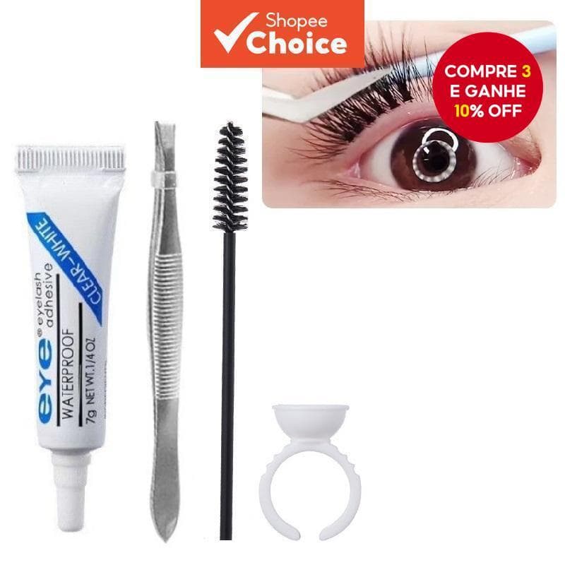 4 Pcs Cola Para Pestanas De Secagem Rápida Extensão De Ferramentas De Maquiagem Com Adesivo Preto De Reten