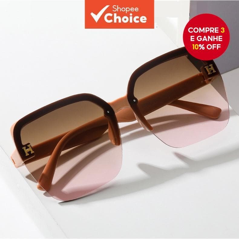 Óculos De Sol Quadrados De Design Luxuoso Para Mulheres Moda Sem Moldura De Armação Grande