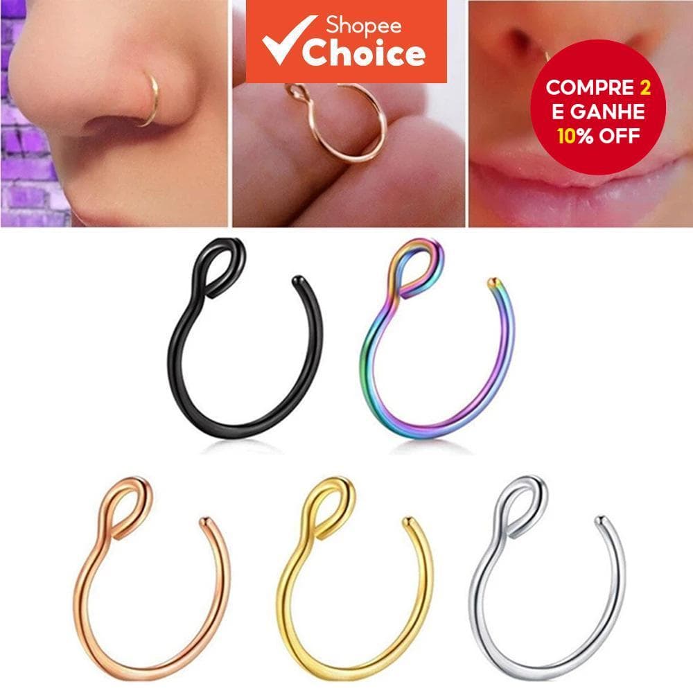 Joias De Piercing Corporal De Aço Inoxidável De Segurança , Brincos De Gancho Dourado , Pinos De Nariz E Cartilagem