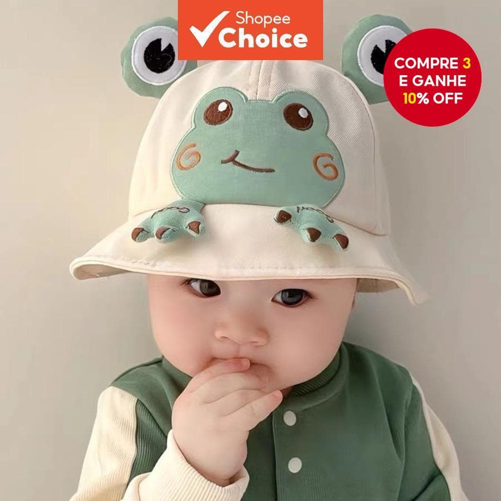 Chapéu Balde De Sapo Estilo Coreano Para Bebês Meninos Meninas Proteção Solar Verão Malha Respirável Algodão Moda Rua