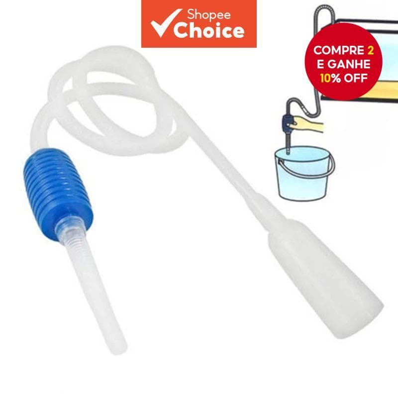 Aspirador De Sifão Para Limpeza De Aquários Com Bomba De Sucção