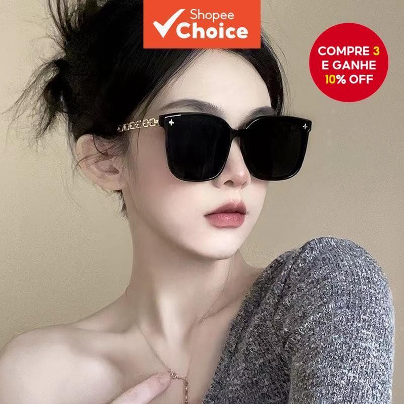 Óculos De Sol Versão Coreana , Da Moda Para Homens E Mulheres , Proteção UV , Rosto Grande , Aparência Mais Fina
