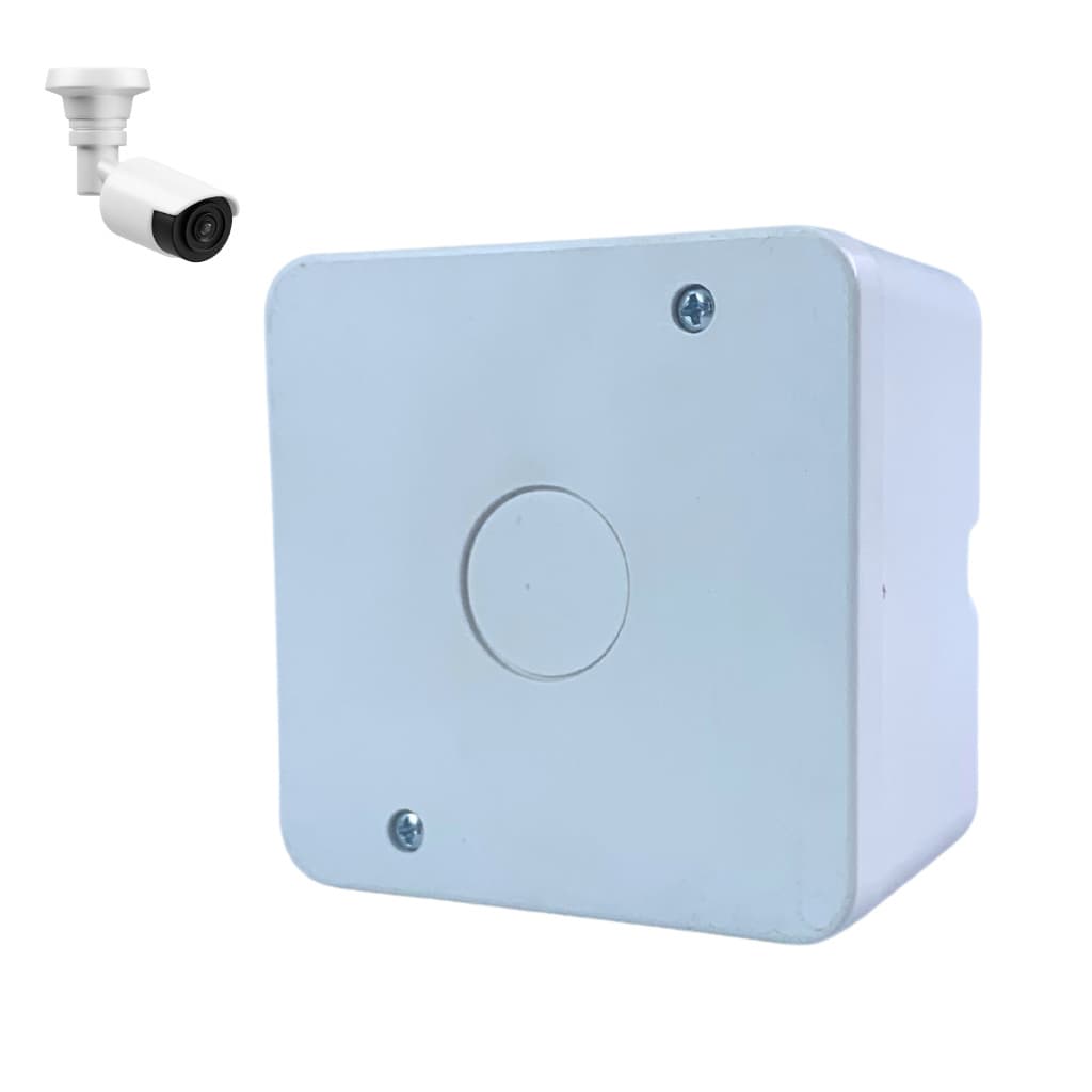 Kit 4 Caixas Sobrepor Camera CFTV Plástica Organizadora Câmeras Externa Câmera Plástico