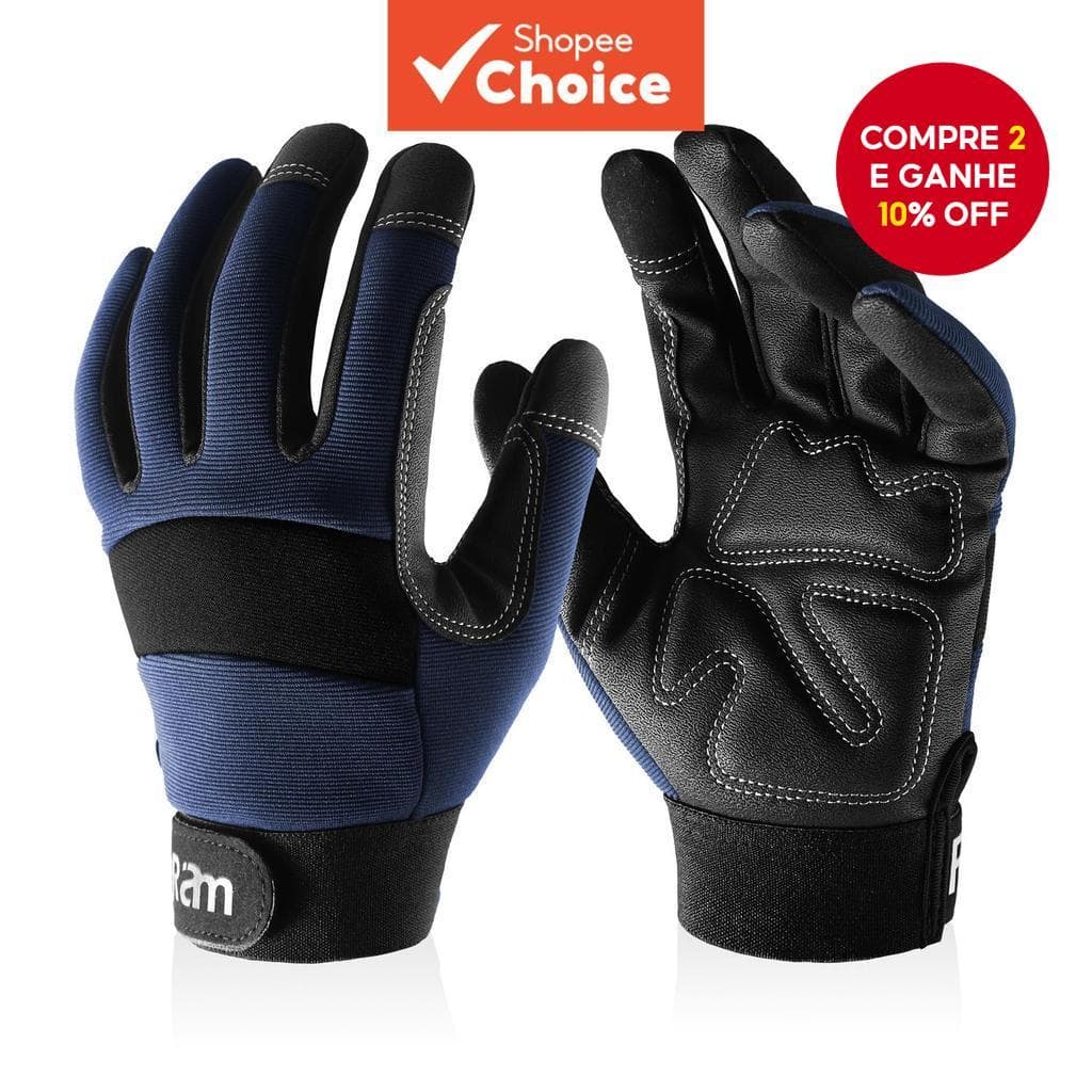 Par de Luvas de Trabalho para Homens e Mulheres, com alta destreza, tela sensível ao toque e excelente aderência.