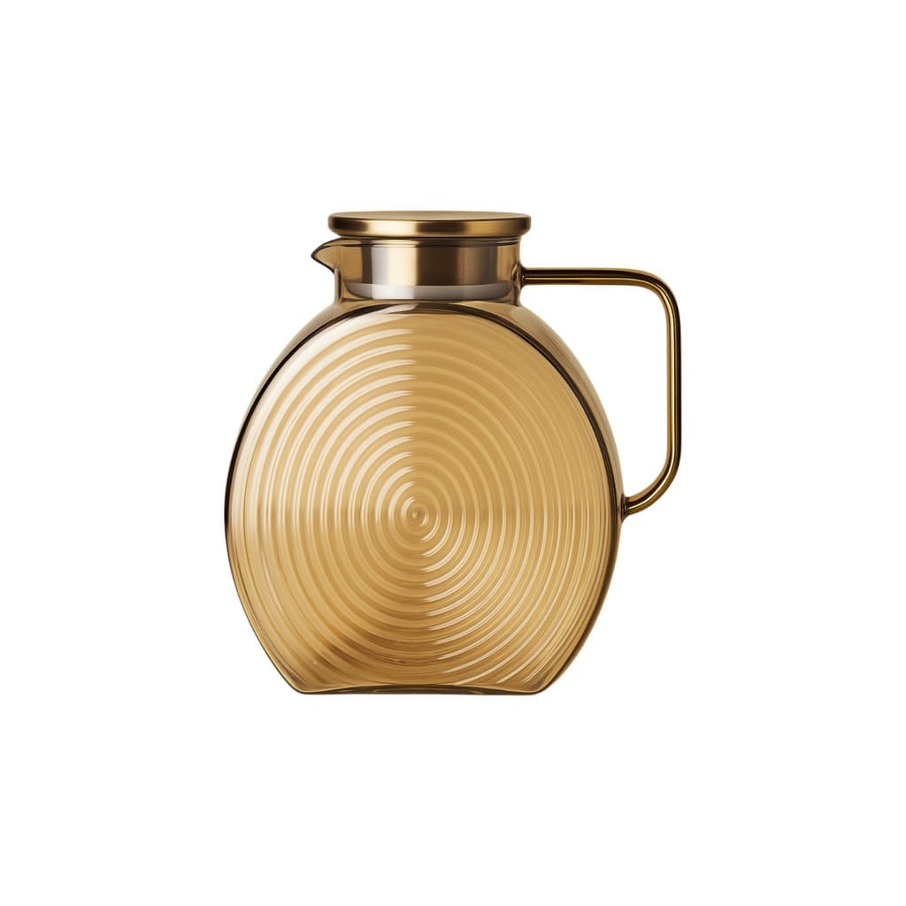 Jarra Vidro p/ Porta Geladeira Tampa Inox 1,8 Litros Solaris