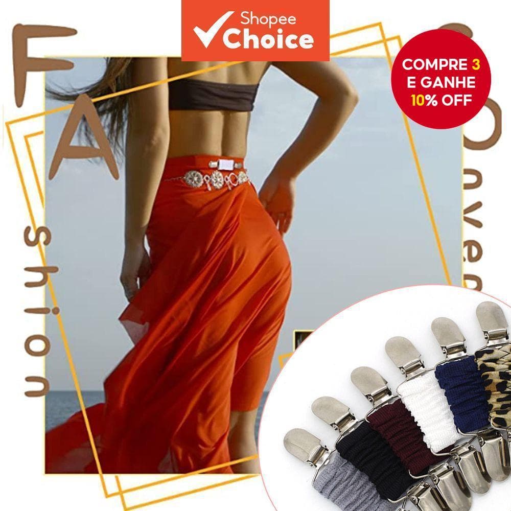 Clipe De Suéter Feminino Com Cintura 1 Peça , Prendedor Elástico Elegante , Anti-Exposição Para Xales , Broche Maior Con
