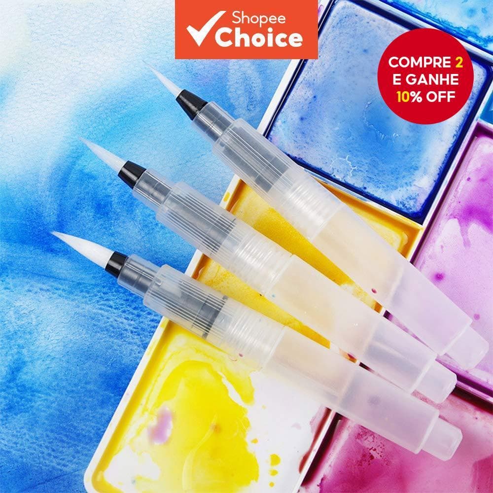 3 Unidades/Conjunto De Cerdas Macias Usam Caneta Pincel De Água Dedicada Para Pintura Em Aquarela