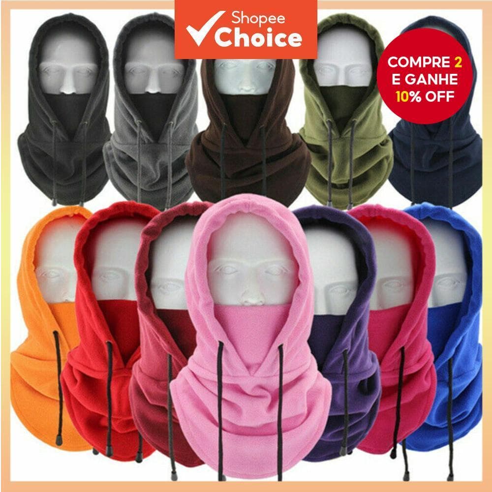 Lenço Com Capuz , Chapéu Para Esportes Ao Ar Livre , Máscara Masculina E Feminina Resistência Frio De Pelúcia