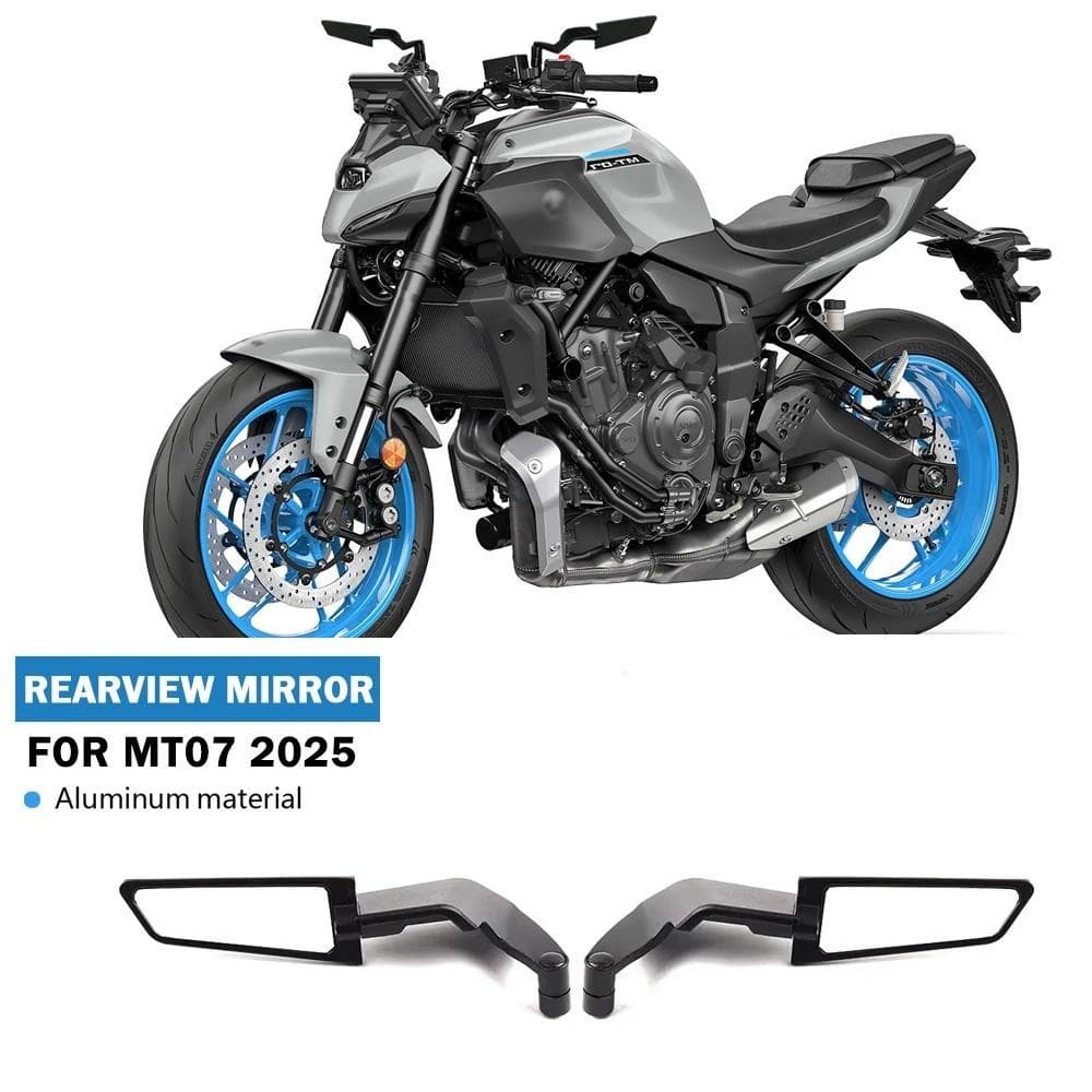 Para mt07 2025 MT 07 mt07 Espelhos Da Motocicleta Stealth Winglets Espelho Girar Ajustáveis