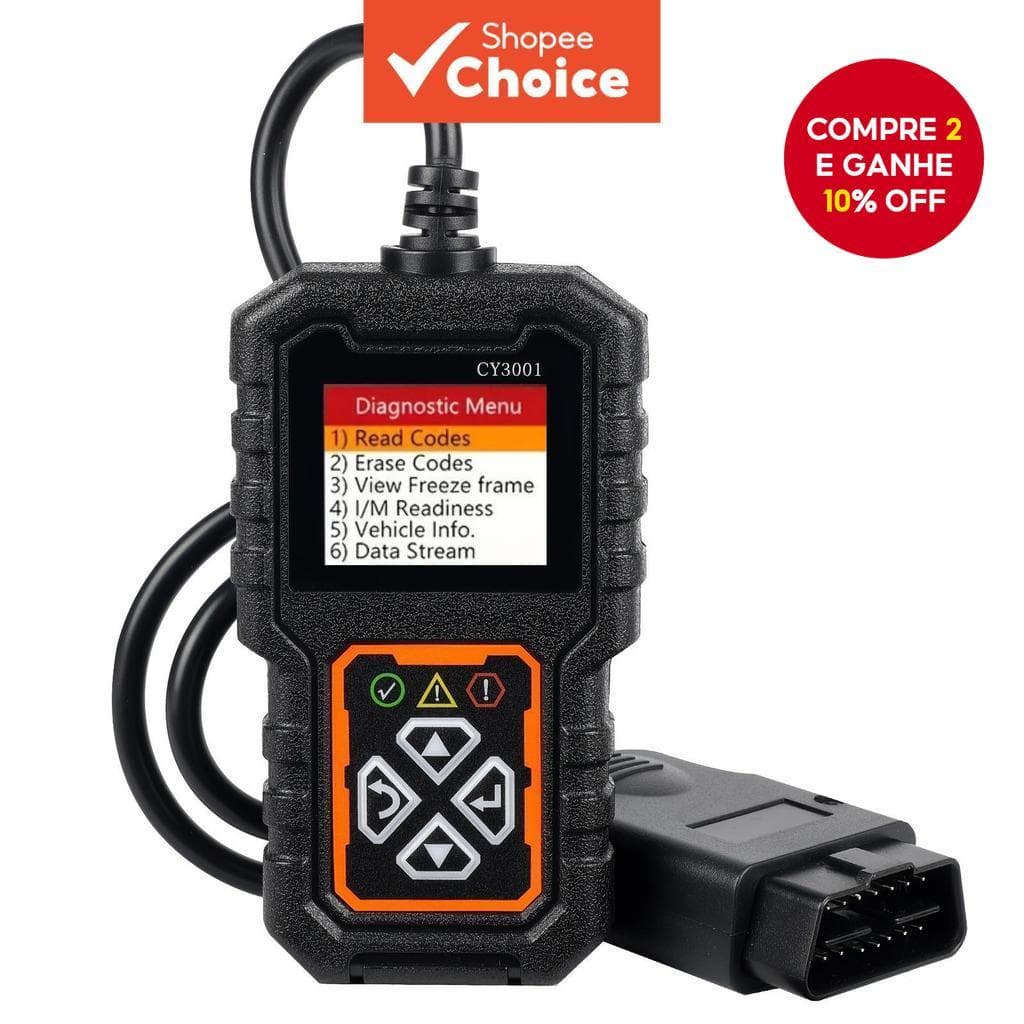 Novo Scanner OBD2 CY3001, Leitor OBD2 e Scanner de Falhas do Motor, Ferramenta de Diagnóstico CAN, para todos os carros