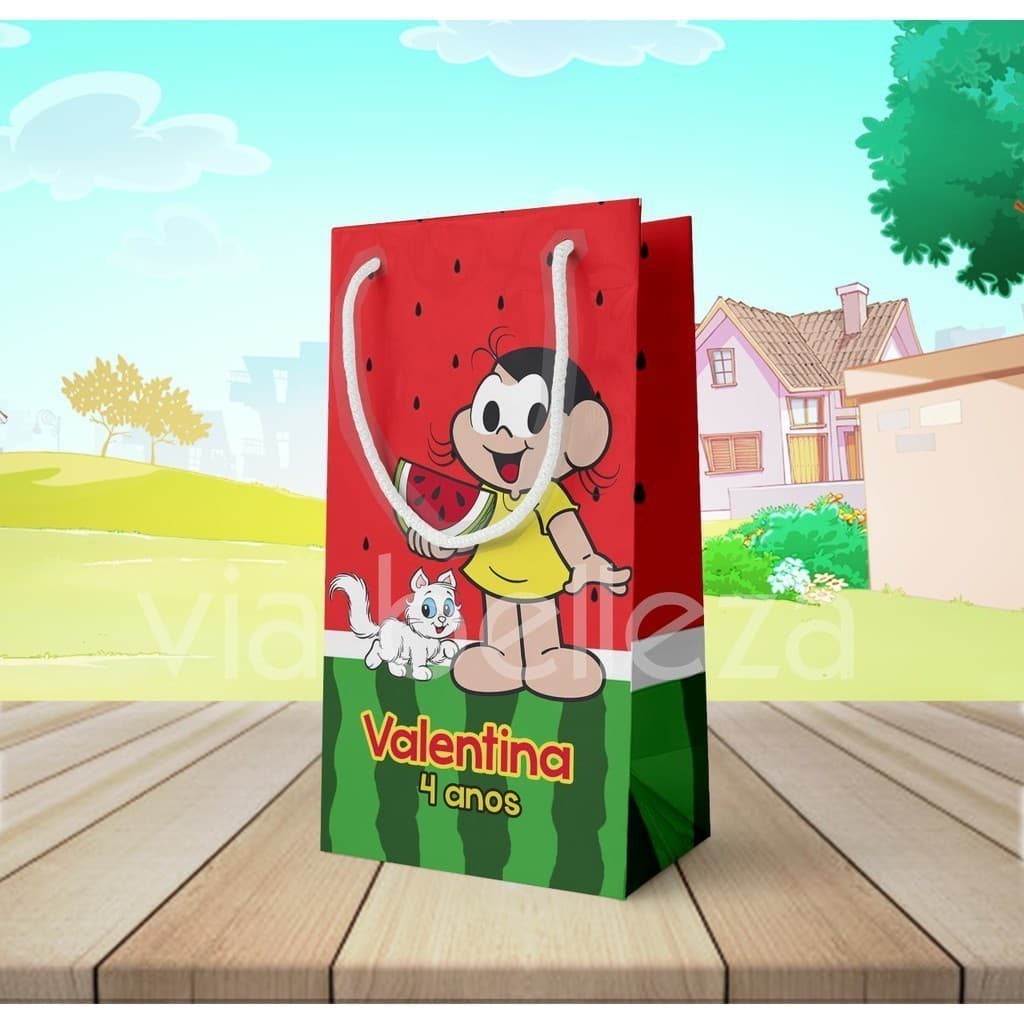 ⭐ 10 Sacolinha Personalizada Magali Turma Mônica para Aniversário • Lembrancinha Festa Infantil • Todos os Temas •  🎉