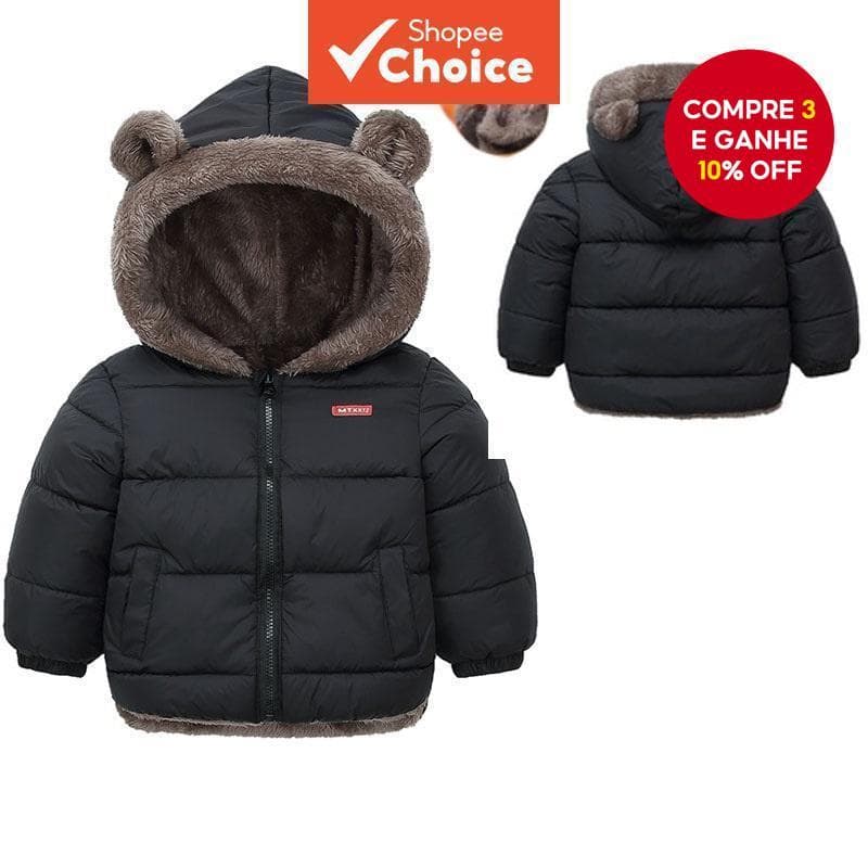 Jaqueta Aconchegante De Algodão Caxemira Para Crianças | Casacos Acolchoados Quentes Idades De 0 A 6 Anos