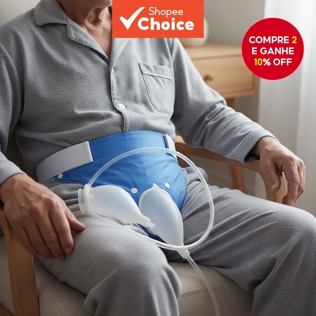  Calcinha para Incontinência com Bolsa de Urina Selada, Drenagem Hermética para Uso em Leito, Conforto, Higiene, Cuidado