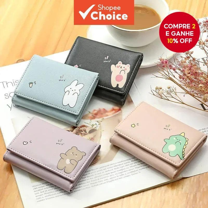 2024 Carteiras Femininas Moda PU Carteira Feminina De Couro De Alta Qualidade Curta